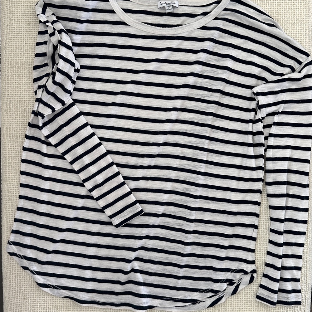 Splendid Black and White Striped Top